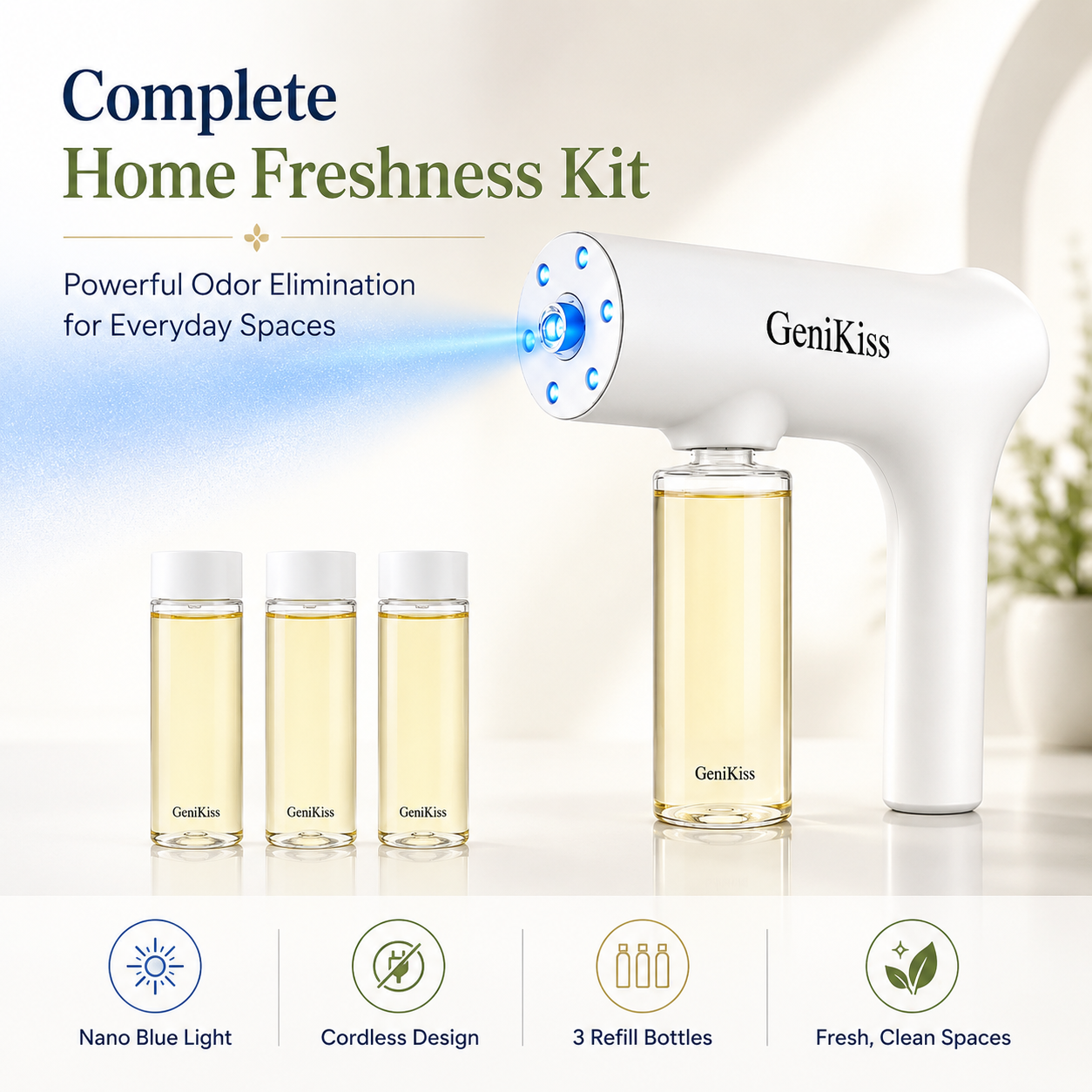 GeniKiss™ Nano Blue Light Pet Odor Eliminator